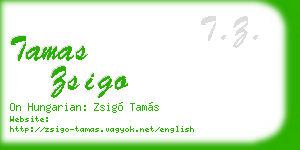 tamas zsigo business card
