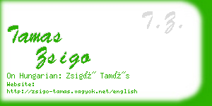 tamas zsigo business card